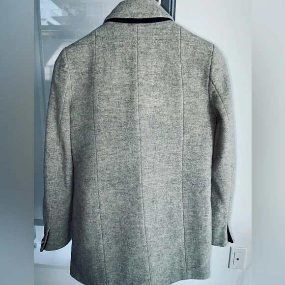 Women's Gray Wool, Double Breasted Coat - size S/M - Picture 2 of 5